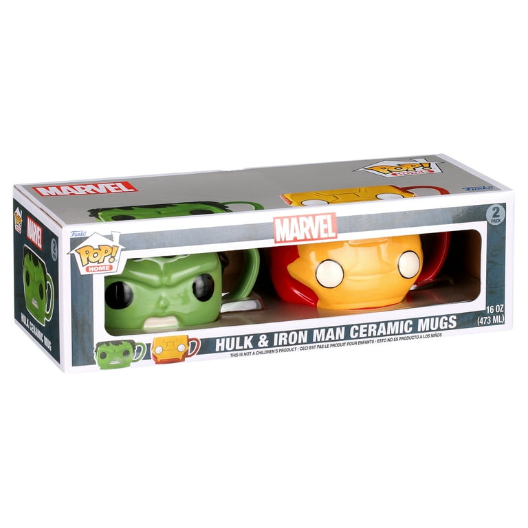Funko Pop! Hulk & Iron Man ceramics mugs (2-Pack) [some box damage]