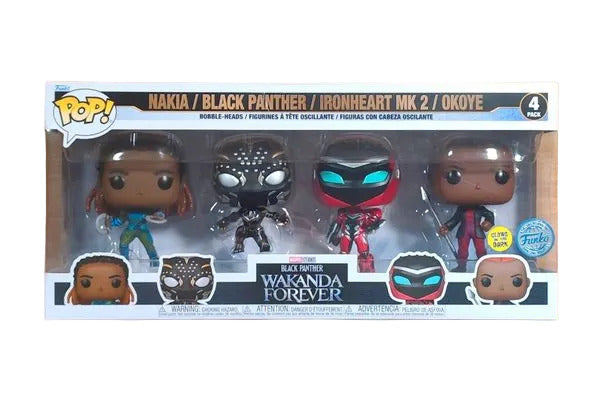 Funko Pop! Nakia / Black Panther / Ironheart Mk 2 / Okoye (Glows) [Special Edition] (4-Pack)