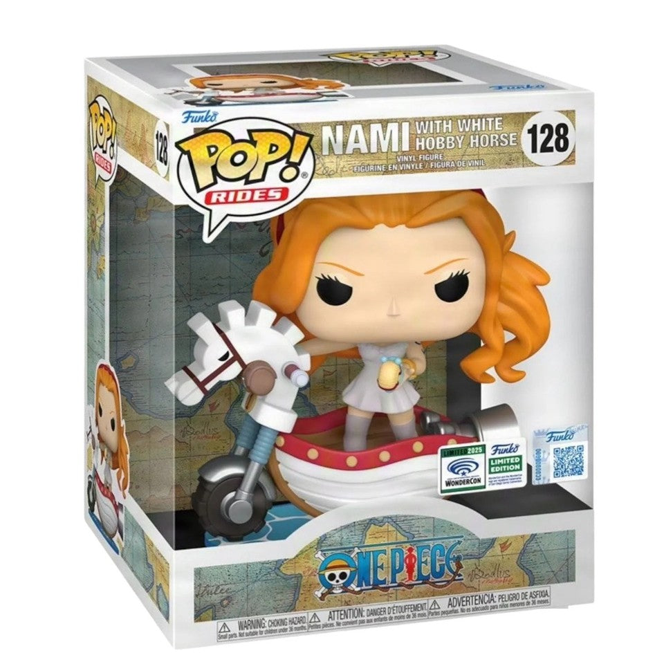 Funko Pop! One Piece: Nami with white hobby horse (2025 Wondercon Limited Edition) #128