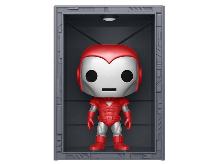 Funko Pop Deluxe Marvel Hall of Armor Iron Man Model 8 Silver Centurion PX Previews Exclusive number 1038 in box
