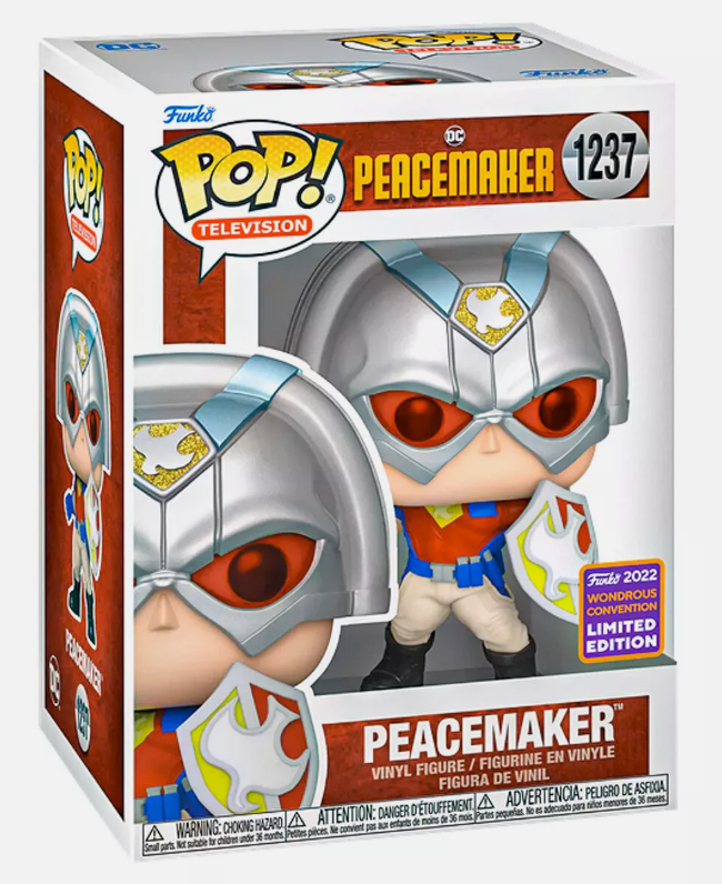 Funko POP TV #1237 DC Peacemaker with Shield 2022 Wondrous Convention Edition