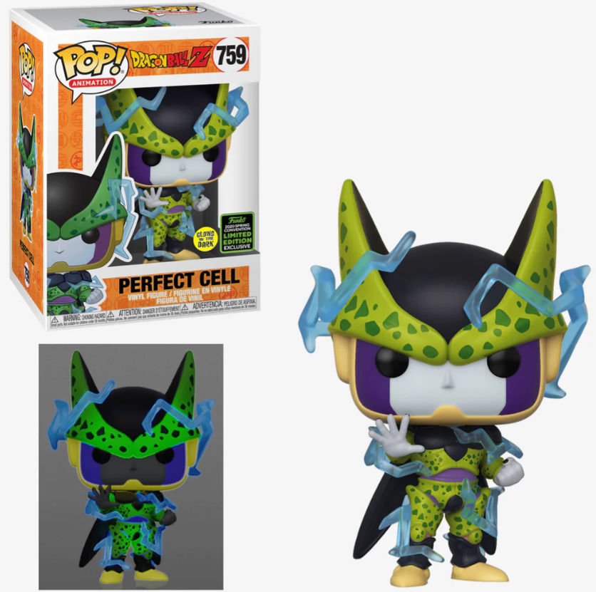 FUNKO POP! ANIMATION: DRAGON BALL Z [DBZ] - PERFECT CELL [GITD] **2020 ECCC EXCLUSIVE** #759