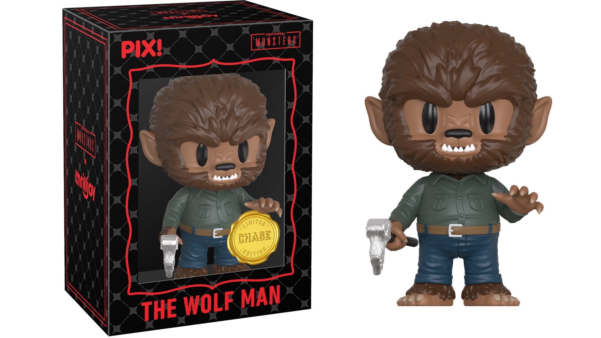 ThrillJoy PIX! Universal Monsters: The Wolf Man (Limited Chase Edition) boxed collectible