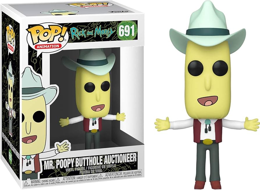 Funko Pop! Rick and Morty: Mr. Poopy Butthole Auctionneer #691