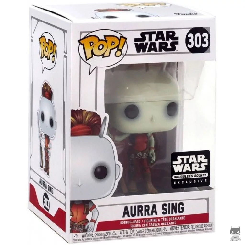 Funko Pop Star Wars Aurra Sing Smugglers Bounty Exclusive number 303 boxed
