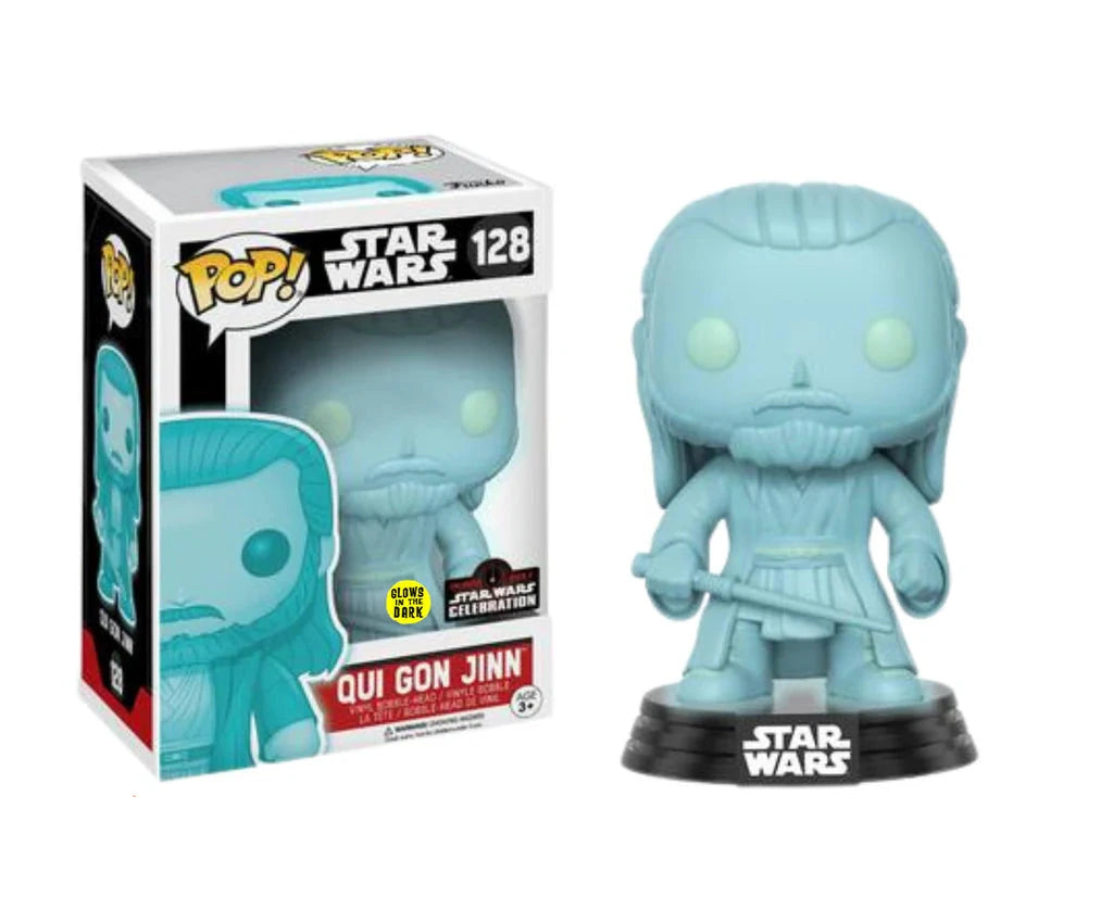Funko Pop! Star Wars: Qui Gon Jinn (Glows) [2017 Orlando Star Wars Celebration] #128