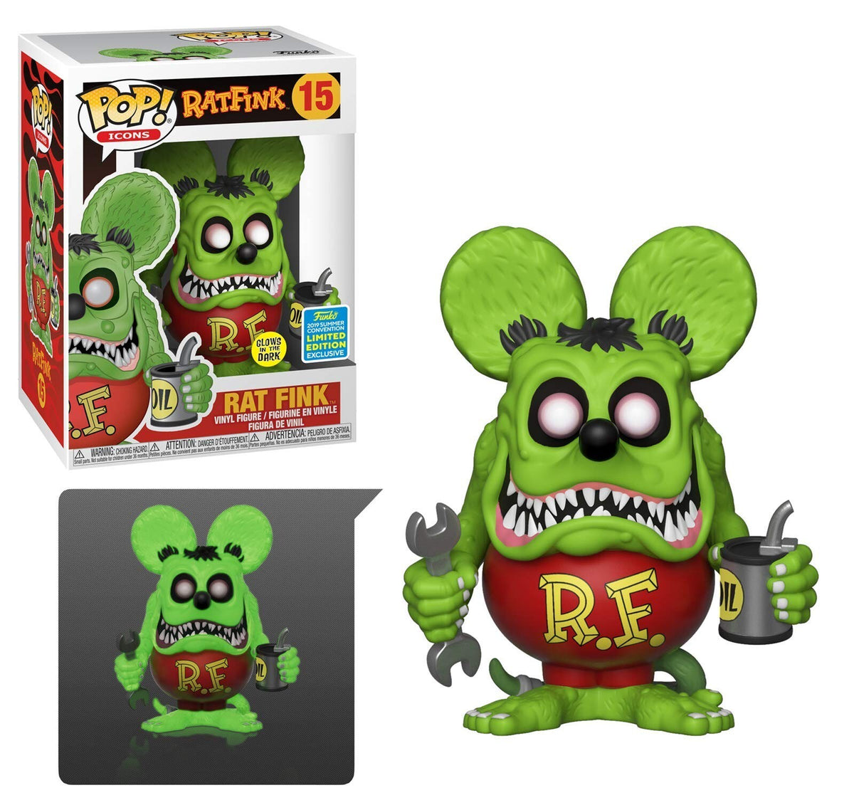 Funko Pop! Rat Fink (Glows) [2019 Summer Convention] #15 shelf wear