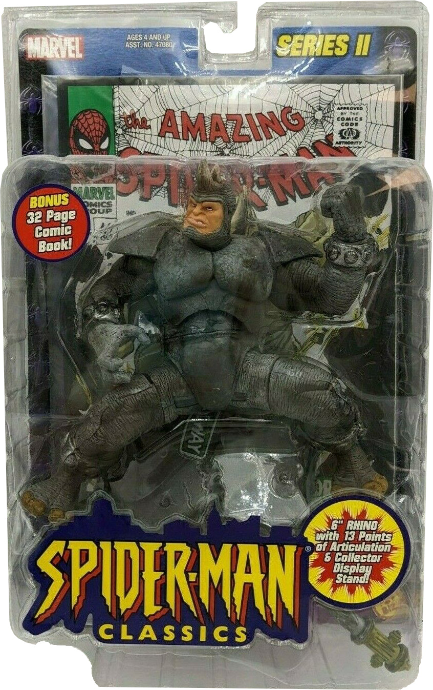 Toy Biz: Spider-Man Classics: 6" Rhino with 13 points of articulation & collector display stand!
