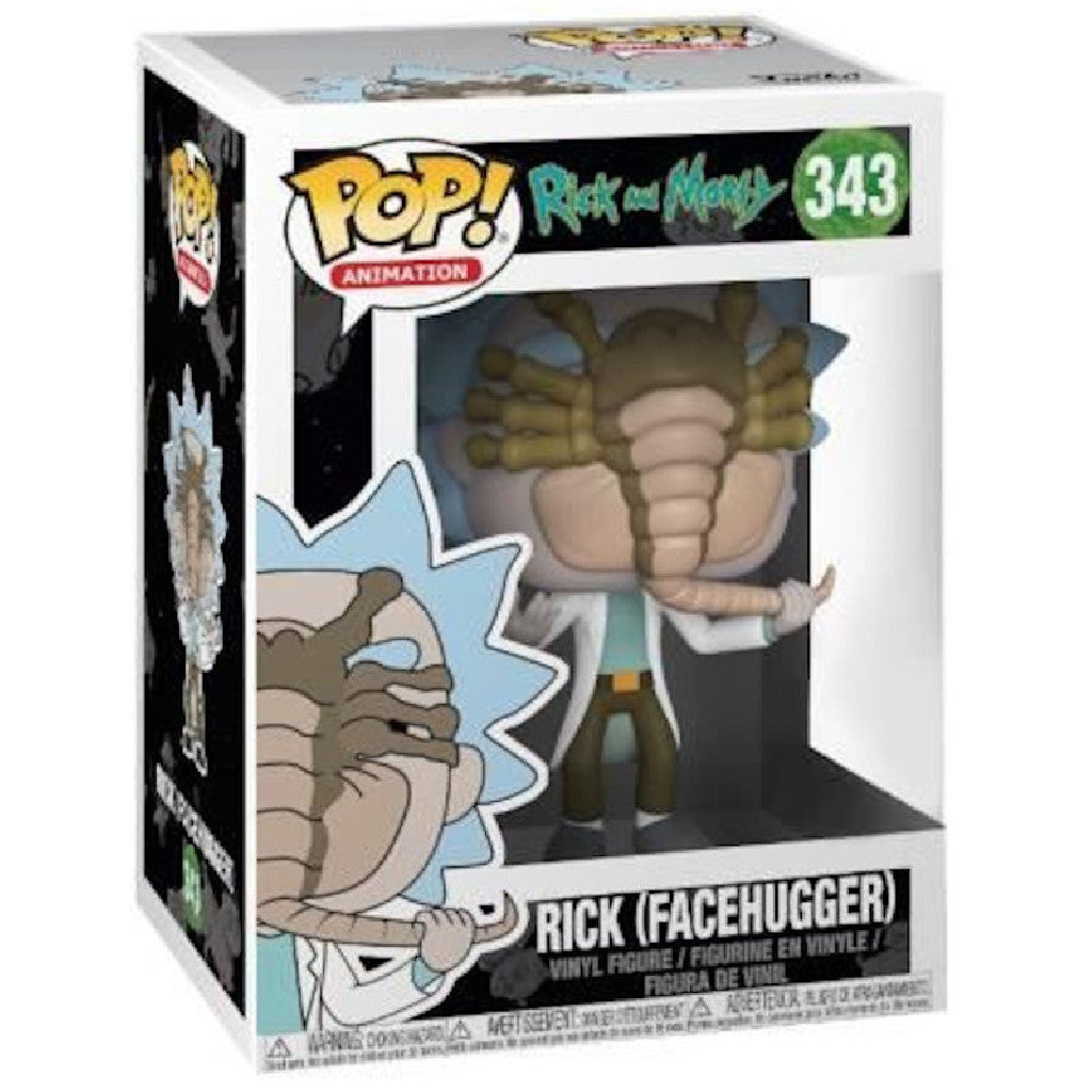 Funko Pop Rick and Morty Rick Facehugger number 343 boxed figure