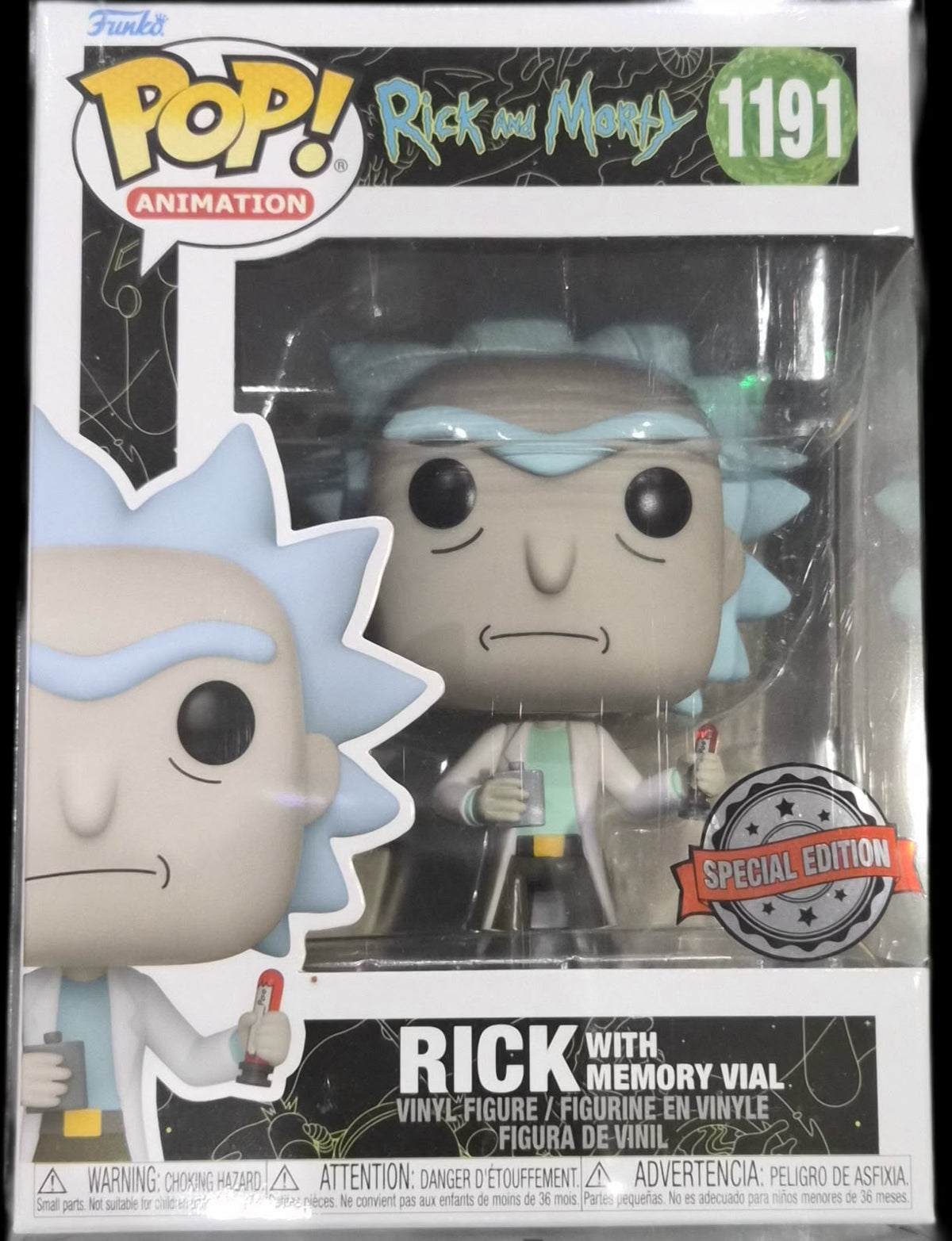 Funko Pop! Rick and Morty: Rick with Memory Vial (Special Edition) #1191