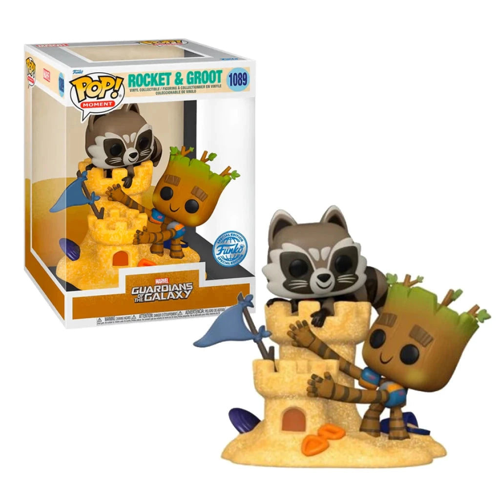 Funko Pop! Moment Guardians of the Galaxy Rocket and Groot #1089 Special Edition in box
