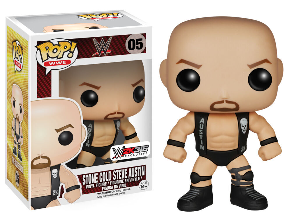 Funko Pop! WWE: Stone Cold Steve Austin (WWE 2K16 Exclusive) #05 in retail box
