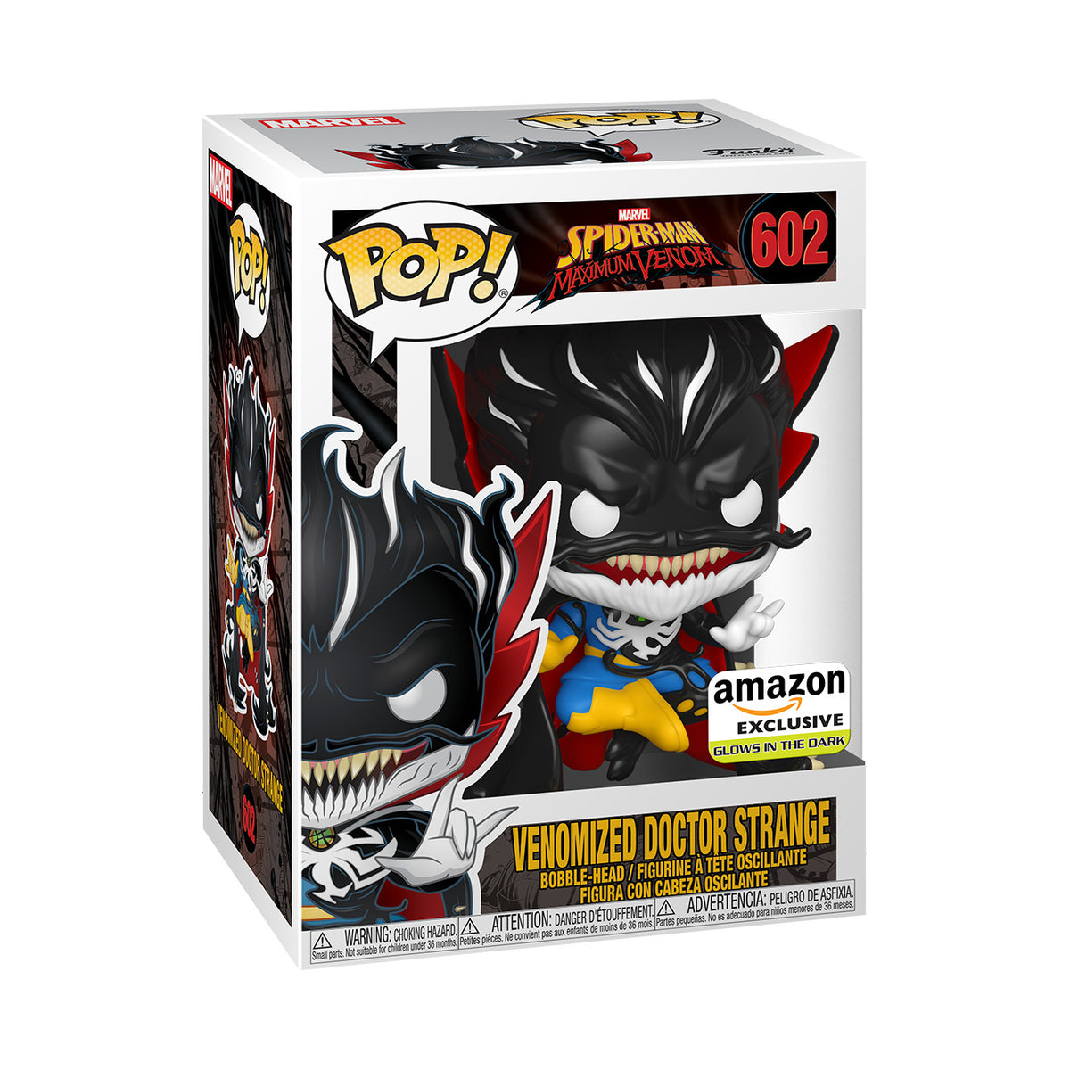 Funko Pop! Spider-Man Maximum Venom: Venomized Doctor Strange (Glow) (Amazon Exclusive) #602 in retail box
