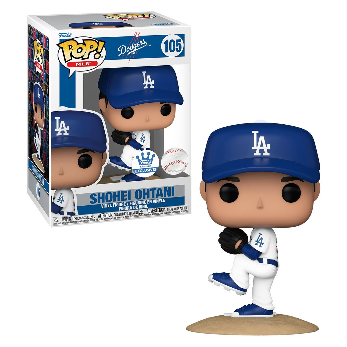 Funko Pop! MLB Los Angeles Dodgers Shohei Ohtani Funko Exclusive #105 in retail box