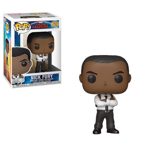 Funko Pop! Captain Marvel: Nick Fury #428 in retail box