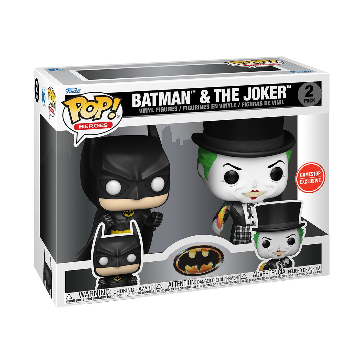 Funko Pop! Batman (1989): Batman & The Joker (GameStop Exclusive) 2-Pack in retail box