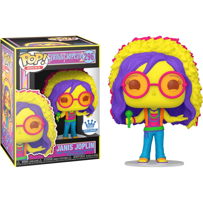 Funko Pop! Janis Joplin: Janis Joplin (Black Light) (Funko Exclusive) #296