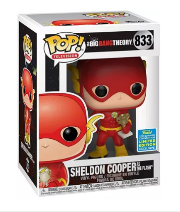 Funko Pop!  The Big Bang Theory  #833 Sheldon Cooper As Flash 2019 Summer Con Exc
