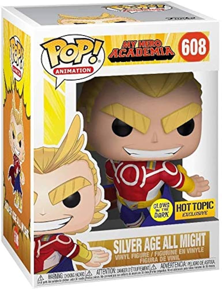 Funko Pop! Silver Age All Might (Glows in the Dark) [Hot Topic Exclusive] #608