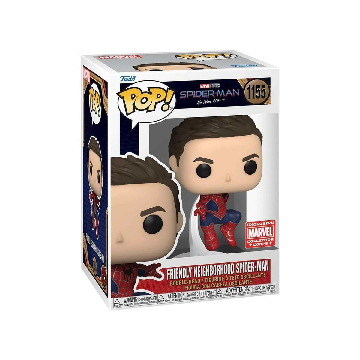 Funko Pop! Spider-Man No Way Home: Friendly Neighborhood Spider-Man (Exclusive Collector Corps) #1155