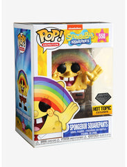 Funko Pop! Spongebob Squarepants (Diamond Collection) [Hot Topic Exclusive] #558 (sticker peeling off)