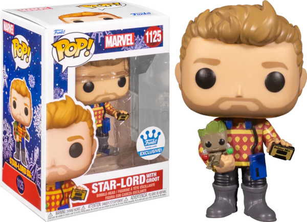 Funko Pop! The Guardians of the Galaxy Holiday Special: Star-Lord with Groot (Exclusive) #1125