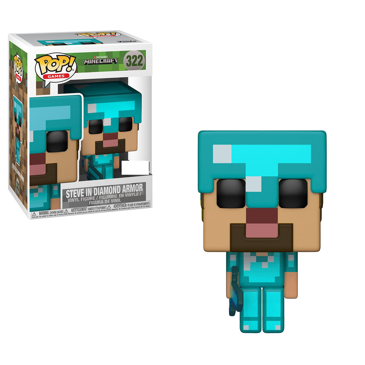 Funko Pop! Minecraft: Steve in Diamond Armor #322