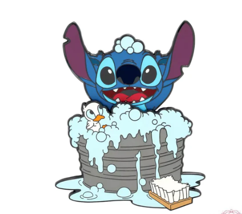 Loungefly Disney Lilo & Stitch Stitch Bath Tub Slider Enamel Pin 2022 HT Expo Exclusive