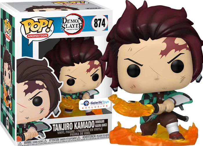 Funko Pop! Demon Slayer: Tanjiro Kamado (Hinokami Kagura Dance) [Galactic Toys Exclusive] #874