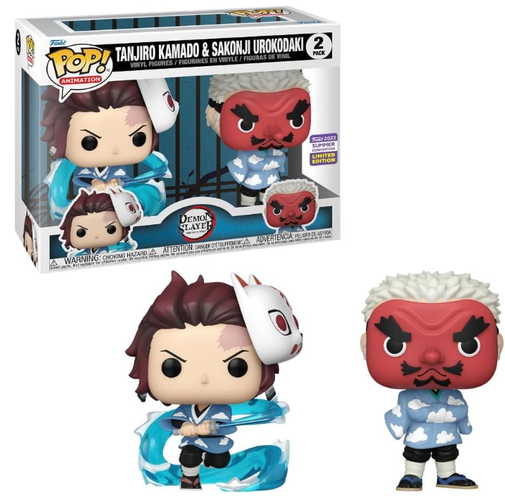 Funko Pop Tanjiro Kamado & Sakonji Urokodaki 2 Pack SDCC Exclusive