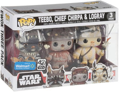 Funko Pop! Star Wars: Teebo, Chief Chirpa & Logray (Walmart Exclusive) [40 Years Star Wars] (3-Pack)
