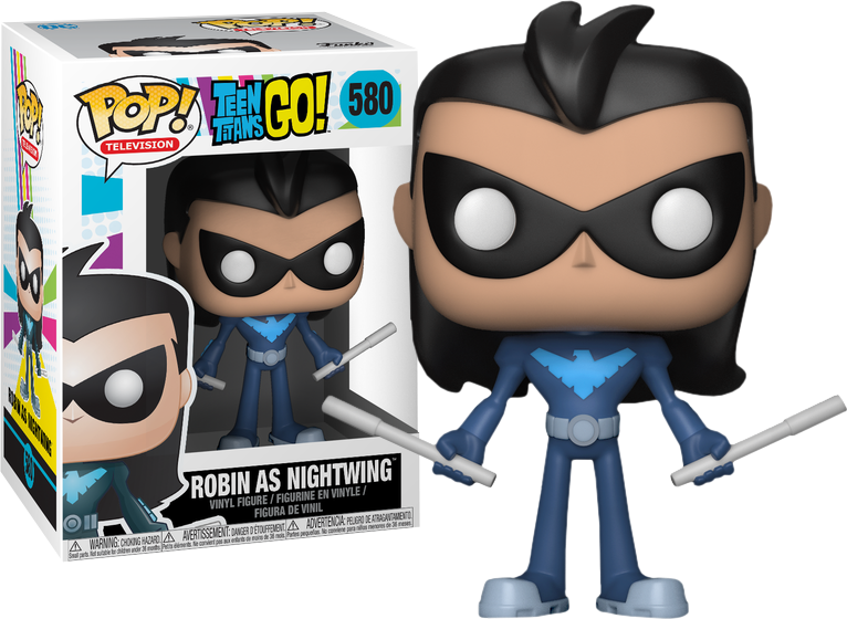 Funko Pop Teen Titans Go Robin as Nightwing #580 in box