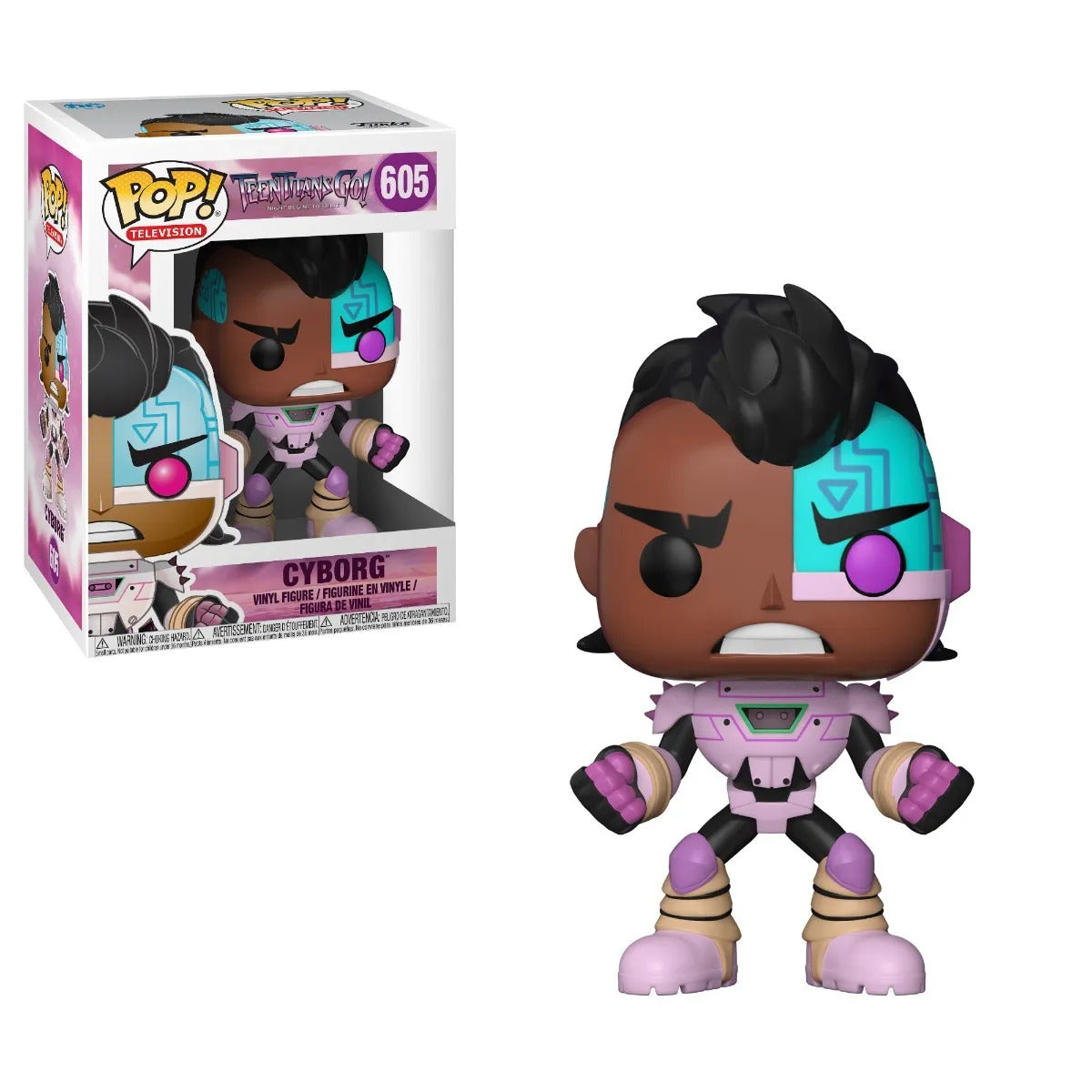 Funko Pop Teen Titans Go Cyborg 605 boxed figure