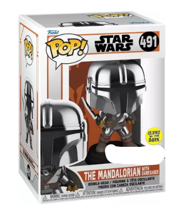 Funko Pop! Star Wars #491 The Mandalorian [Glow in the Dark, Special Edition Sticker]