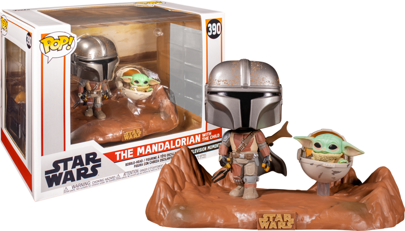 Funko Pop! Star Wars: The Mandalorian with the child #390 (some box damage)