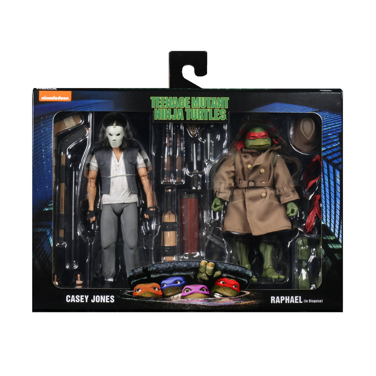 NECA: Teenage Mutant Ninja turtles (1990 Movie): Casey Jones and Raphael (in disguise) 7-inch Action figure