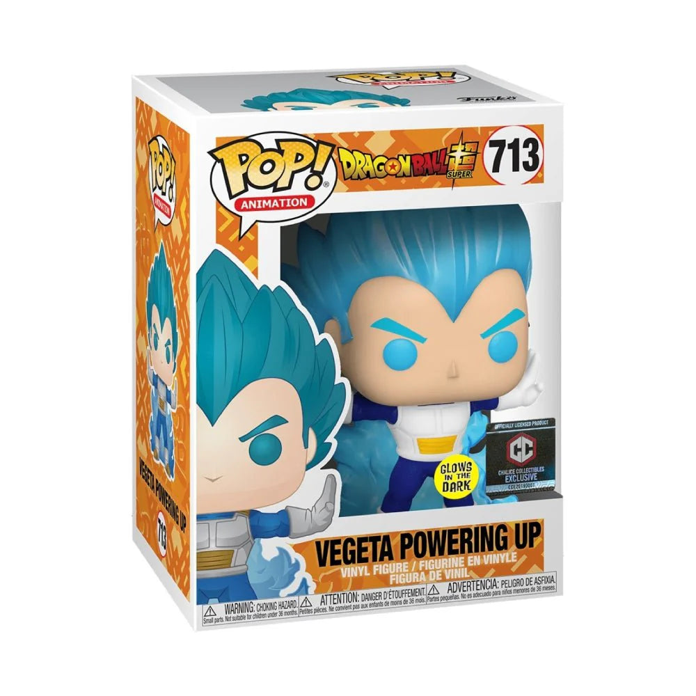 Funko Pop! Dragon Ball Super: Vegeta Powering Up (Glows) [Chalice Collectibles Exclusive] #713