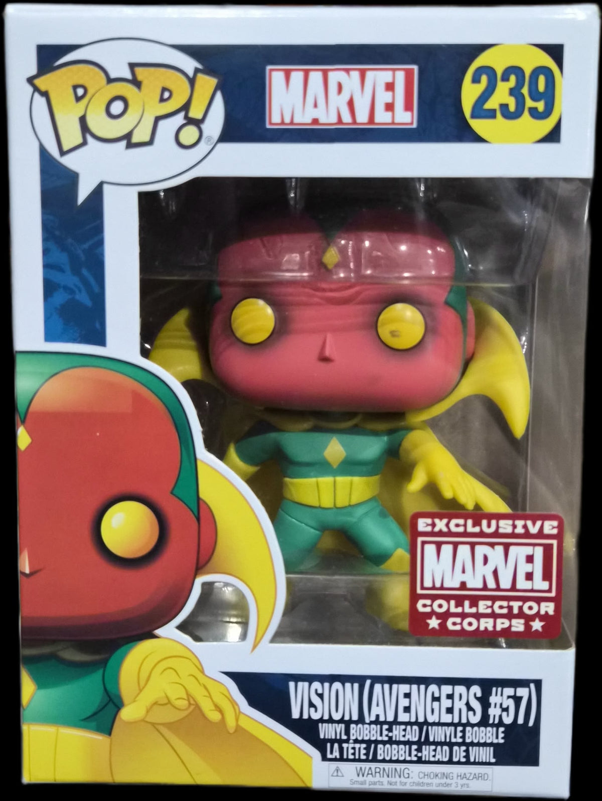Funko Pop! Marvel: Vision (Avengers #57) (Marvel Collector Corps Exclusive) #239 (Minor Damage)