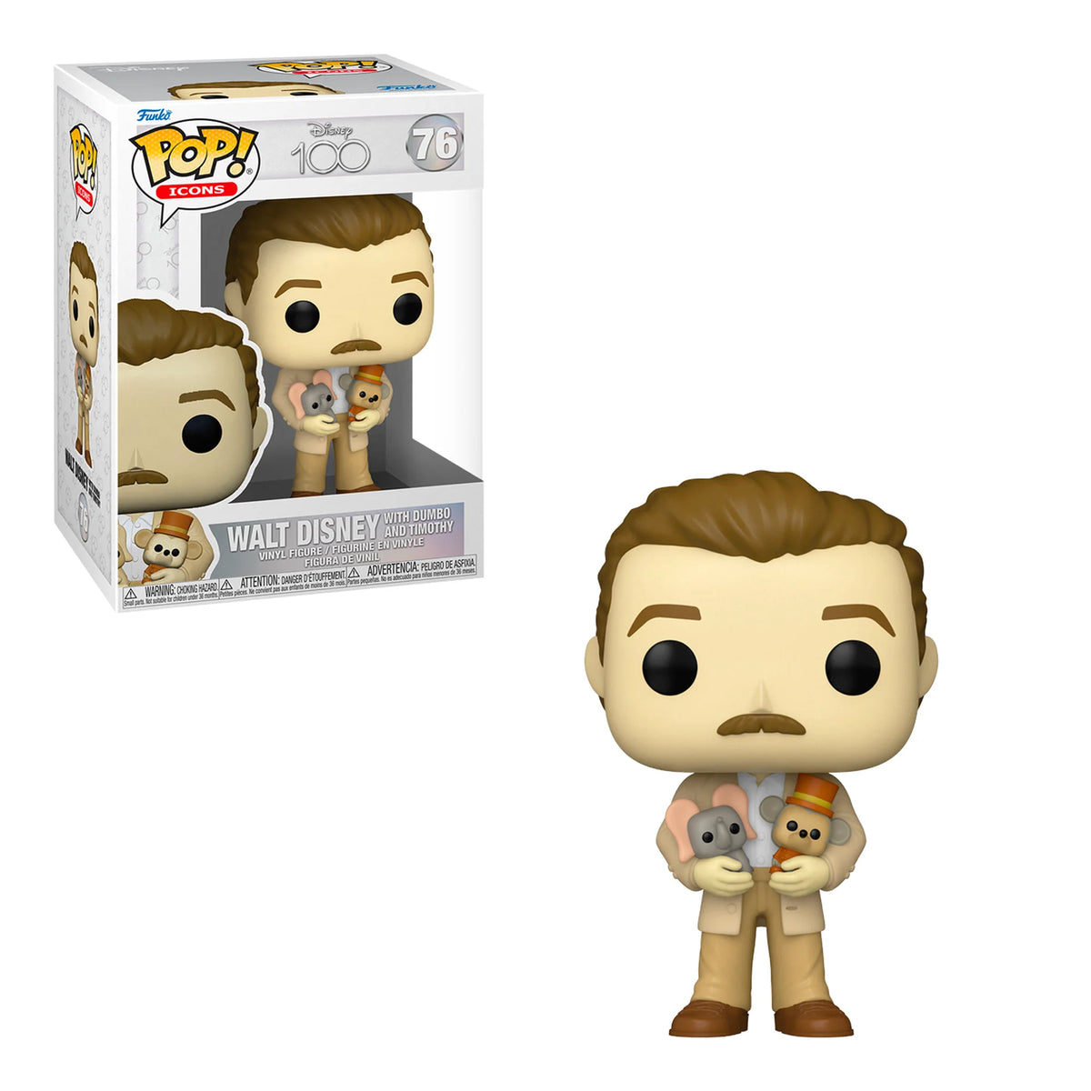 Funko Pop! Disney 100: Walt Disney and Dumbo & Timothy plush #76