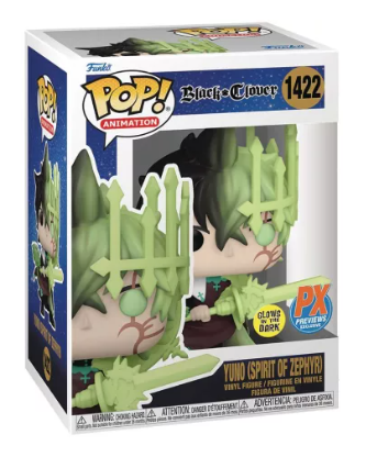 Funko Pop! Black Clover #1422 – Yuno (Spirit of Zephyr, Glow in the Dark)